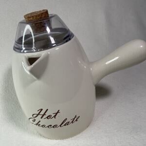 Hot Chocolate White Ceramic Pitcher with Lid - Bed Bath & Beyond